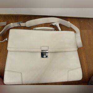 TUMI ASTOR DORILTON SLIM FLAP WHITE BRIEFCASE BRIEF 93231WHT LIMITED EDITION